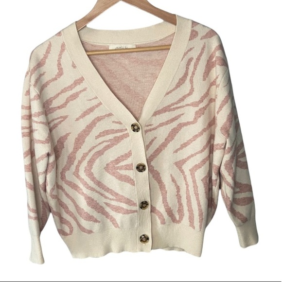 A’Beautiful Soul Pink Zebra Cardigan - Picture 1 of 4